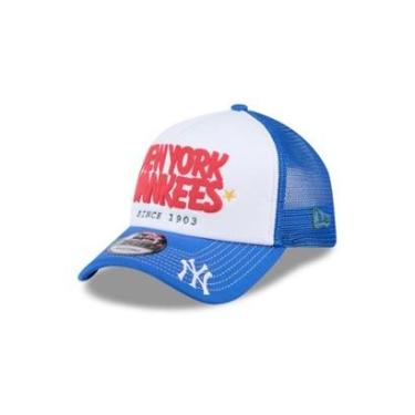 Imagem de BONE NEW ERA 9FORTY A-FRAME TRUCKER SN NEW YORK YANKEES MLB AZUL-Masculino
