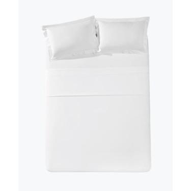 Imagem de Jogo de Cama Casal Döhler Olímpia 200 Fios 4 Peças, Branco