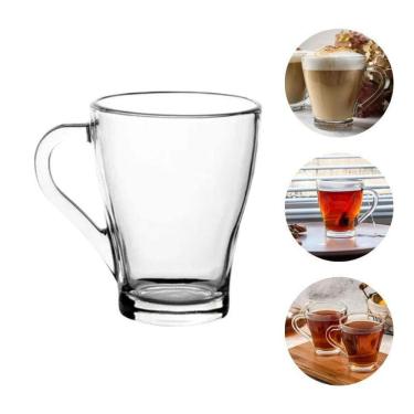 Imagem de Conjunto 3 Canecas De Vidro 265Ml Café Chá Leire Cappuccino