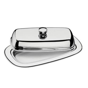 Imagem de Manteigueira Tramontina Aço Inox com Tampa Service Retangular