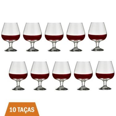 Imagem de Conjunto 10 Taça De Vidro 330ML Conhaque Nadir Figueiredo - NADIR FIGU