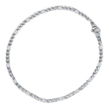 Imagem de Pulseira Bracelete Masculina Aço Inox Prata 3x1 Fina - Papillon Semi J