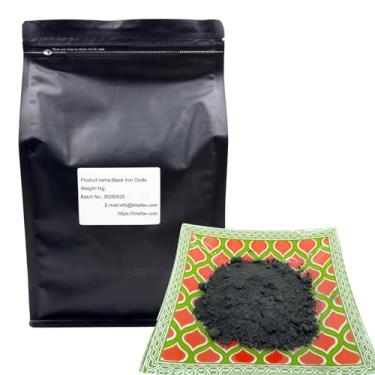 Imagem de LimeFav Pigmento de óxido de ferro preto em pó - pigmentos para pintura artística e decorativa, concreto, argila, cimento, arte, decoração, pintura, alvenaria e produtos de pintura (1 kg/2,2 libras)