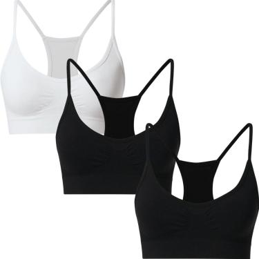 Imagem de Kit 3 Tops Nadador Sem Costura Sem Bojo Microfibra She Alça Fina-Feminino