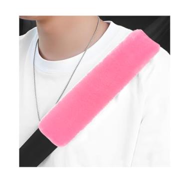 Imagem de Yourkar Capa de cinto de segurança de carro de 4 peças, protetor de cinto de segurança automático macio para uma condução mais confortável, almofada de pescoço de ombro de pelúcia quente adequada para