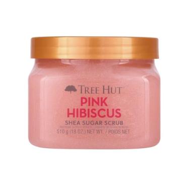 Imagem de Tree Hut Esfoliante Pink Hibiscus Açúcar de karité, 532 ml, Ultra Hidratante e Esfoliante Scrub para Nutrição Essencial de Cuidados Corporais