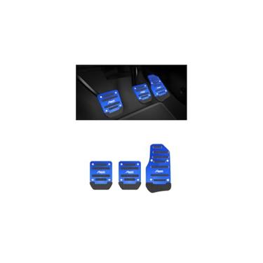 Imagem de Sandfren Kits de capa de pedal de transmissão de carro de 3 peças, manual antiderrapante para veículo e pastilha de freio, acessórios de substituição de pedal de embreagem automática de liga de