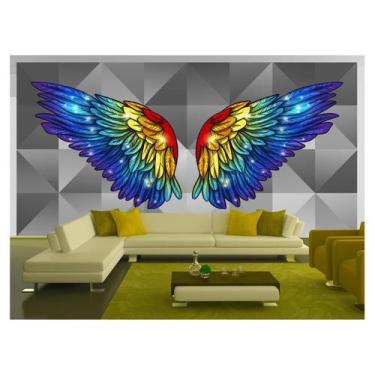 Imagem de Papel De Parede 3D Arte Asas Selfie Insta Cores 3,5M Tra253 - Você Dec