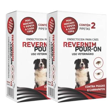 Imagem de Fipronil 25% 4 Pipetas Revernim – Controle de Pulgas e Carrapatos para cães e gatos até 10 kg