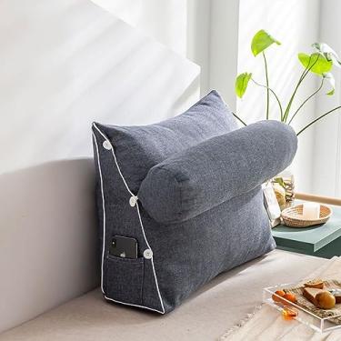 Imagem de Almofada de leitura com suporte lombar com capa removível para sofá, cadeira de apoio, almofada portátil de pelúcia para descanso de mulher grávida, descanso ergonômico e relaxante, leitura