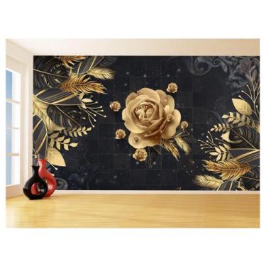 Imagem de Papel De Parede 3D Floral Textura Sala Flores 3,5M Xfl350 - Você Decor