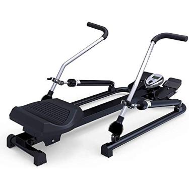 Imagem de Máquina de remo multifuncional, resistência ajustável de 6 níveis, 120 kg, peso máximo, máquina de fitness, uso doméstico, dobrável