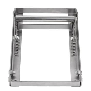 Imagem de Estrutura de suporte para máquina de corte Altura ajustável Mesa de trabalho de metal Suporte de material Suporte de ferramenta auxiliar dobrável para projetos de marcenaria DIY