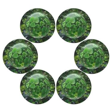 Imagem de ATTX Jogo americano trevo verde para mesa de jantar, jogo americano de decoração do dia de São Patrício, tapetes para mesa de cozinha para 6#9