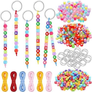 Imagem de IASINN Kit de chaveiro de contas DIY (cores candy)