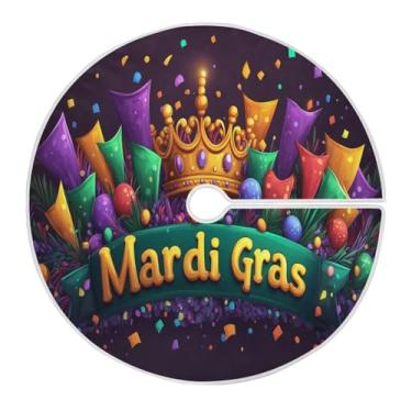 Imagem de Blueangle Saia de poliéster macio com coroa de carnaval de 90 cm para decoração de carnaval (234)