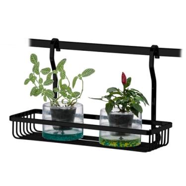 Imagem de Suporte Porta Utensilios Para Barra de Parede Cozinha Preto Fosco - 2802PT