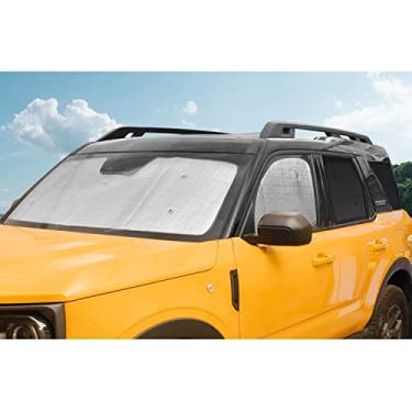 Imagem de Jimen Compatível com Ford Bronco Sport 4 portas 2021-2023, 8 peças para-sol dianteiro do carro e persiana lateral refletor UV viseira solar