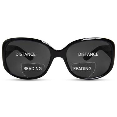 Imagem de Gafas de Sol Bifocales para Lectura YUKANG para Mujer UV400 Negro 2.5
