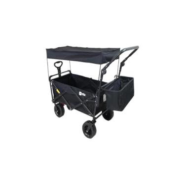 Imagem de Montclair Carrinho Dobrável com Capacidade 80kg, Preto, 83x50x60cm, Portátil para Mercado, Feira e Acampamento