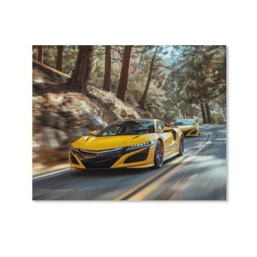 Imagem de HouLaiZhe Speed ​​jdm Carro Nsx Race Attitude Cool Posters Tela Estética Decoração de Quarto Pintura de Parede Impressões Sala de Galeria Decoração de Parede para Quarto Sala de Estar Escritório 16 x