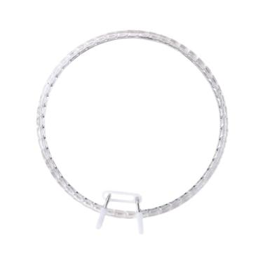 Imagem de Baoblaze Bastidor de Bordado Circular de 21cm com Mola para Quilting, Ponto Cruz e Bordados em Geral. Ideal para Artesanato e Decoração de Festas, Claro