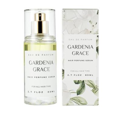 Imagem de Perfume de cabelo feminino, névoa leve de longa duração para o verão - Soro hidratante 3:7 fórmula sem álcool, spray de cabelo perfumado com óleo de argan com queratina e elastina (Gardenia Grace) 80