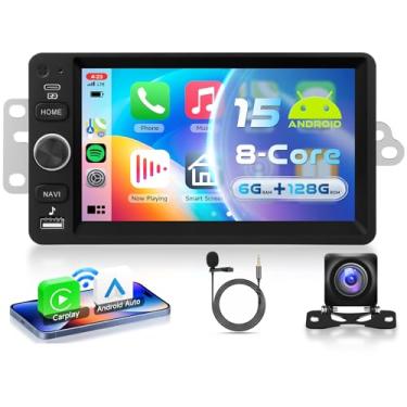 Imagem de 6G + 128G para Chevy Chevrolet Silverado SSR Tahoe 2003-2006, GMC Siera Yukon 2003-2006, Hummer H2 2003-2007 rádio automotivo com carplay sem fio/Android Auto, Bluetooth, GPS Navi, WiFi, SWC, câmera