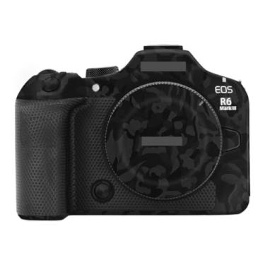 Imagem de Decalque Skins R6III antirriscos película protetora para câmera coberta para Canon EOS R6 Mark III R6 III R6 Mark Adesivo de acessórios de fotografia (Shadow Camo Black, para Canon EOS R6 Mark III)