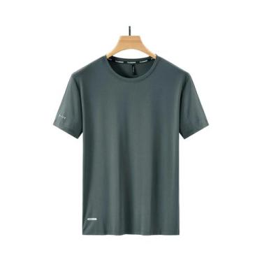 Imagem de Camiseta Masculina De Seda Gelada De Secagem Rápida, Gola Redonda, Man