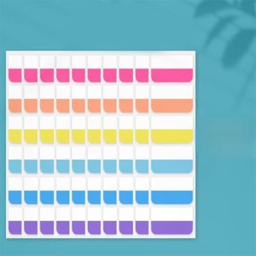 Imagem de 6 marcadores de notas adesivas coloridas para livros, cadernos, fichários, sistema de arquivamento, organizador de código, suprimentos, abas autoadesivas