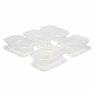 Imagem de Kit 5 potes marmita fitness 520ml freezer e microondas - Plasutil