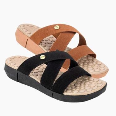 Imagem de Sandália Ortopédica Feminina Anatômica Para Esporão e Fascite Plantar 