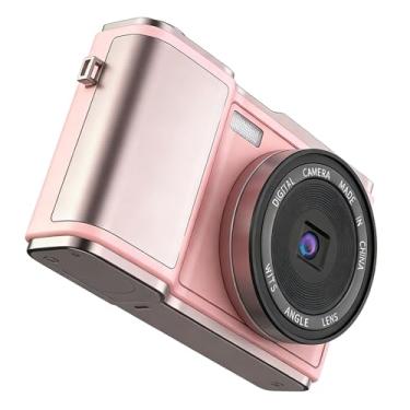 Imagem de Asixxsix Câmera Digital, Câmera de Vlogging Com Foco Automático 4K 48MP para Fotografia, Com Tela Giratória de 180 Graus, Zoom 18X, Anti-vibração, Compacta Leve (PINK)