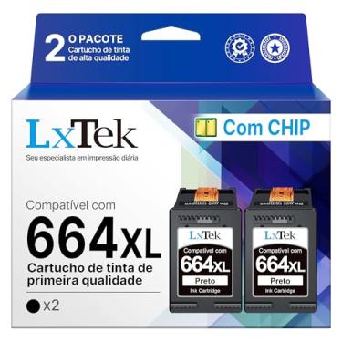Imagem de LxTek Cartuchos de Tinta Compatível com HP 664 664XL 664 XL Compatível com HP DeskJet Ink Advantage 1115 2135 3630 2675 3635 3775 3835 4535 4675 5075 (2 Pretos)
