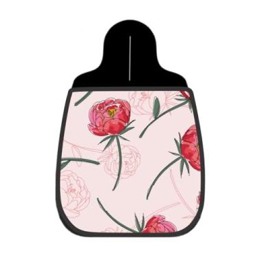 Imagem de Lixeira De Carro Organizador Lixinhocar Peônias Rosas Fundo Pastel