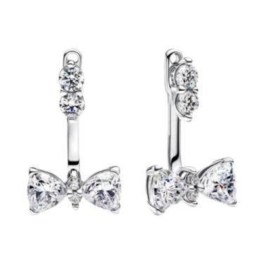 Imagem de Colar Com Anel Em Forma De Coração Com Laço Em Prata 925 Para Mulheres