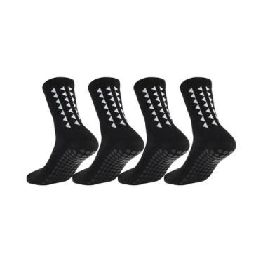 Imagem de Meias Atléticas Unissex Com Aderência Antiderrapante, 4 Pares, Para Fu
