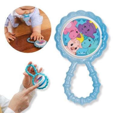 Imagem de Chocalho Mordedor TurmaTube ViihTube Azul Macio Flexível BabyGo