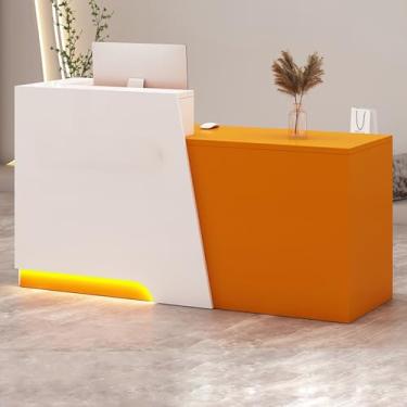 Imagem de Mesa de recepção, balcão de recepção, mesa de recepção de salão, mesa de recepção em pé, recepção pequena, balcão de loja, mesa de recepção em forma de L, caixa e balcão de recepção com balcão