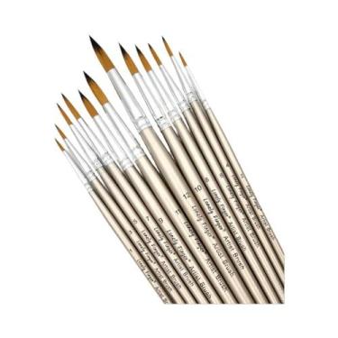 Imagem de Conjunto De 12/48 Pincéis Profissionais De Nylon Para Pintura Acrílica