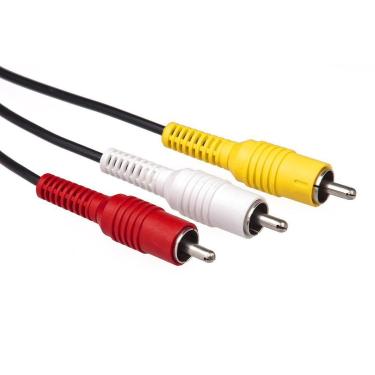 Imagem de 1X Cabo Audio Video Composto 3 Rca Macho X 3 Rca Macho 1.2 M