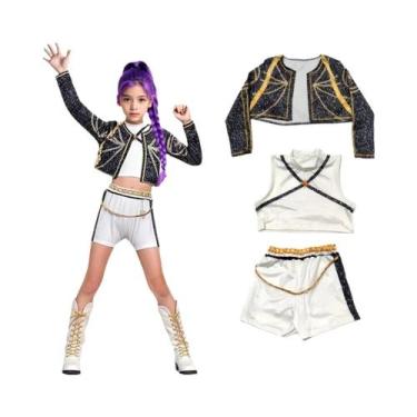 Imagem de Conjunto De Fantasia De Guerreira K-Pop Rumi Para Meninas, Fantasia De