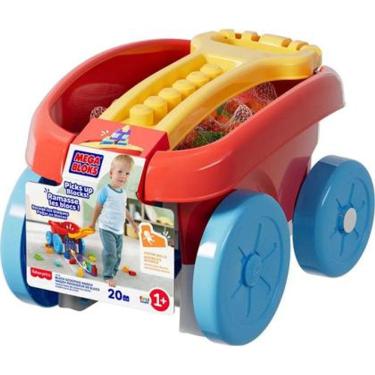 Imagem de Mega Bloks Construção Vagão Recolhe Blocos 20 Vagão Mattel Jfr30