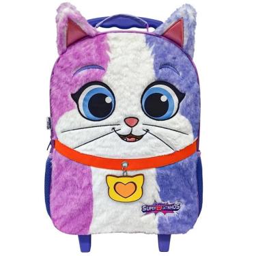 Imagem de Mochila Escolar de Rodinhas Super Gatinhos Disney Junior Dermiwil