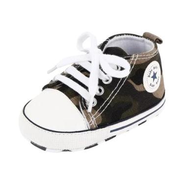 Imagem de Tênis Esportivos De Lona Com Estampa De Estrela Para Bebês Recém-nasci