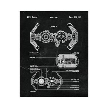 Imagem de Pôster De Patente De Veículo Aéreo De Ficção Científica, Pintura Em Te
