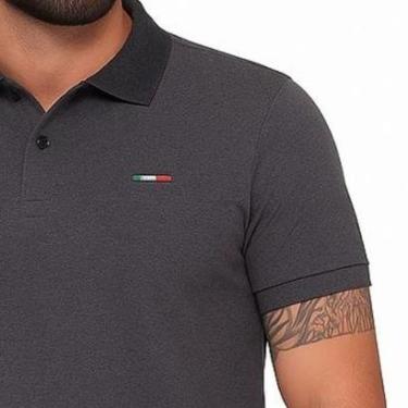 Imagem de Camisa Polo Industrie Masculina Básica Industrie Piquet no Estilo Clássico Bordado Itália-Masculino