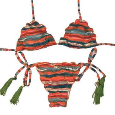 Imagem de Biquíni Ripple Estampado Levanta Bum Bum com Bojo Praia Feminino Moda 