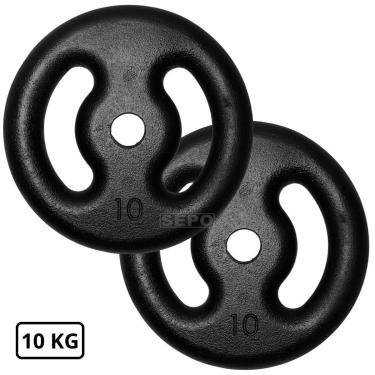Imagem de Kit 20Kg em Anilhas de Ferro Fundido de 10Kg (2 unidades)-Feminino